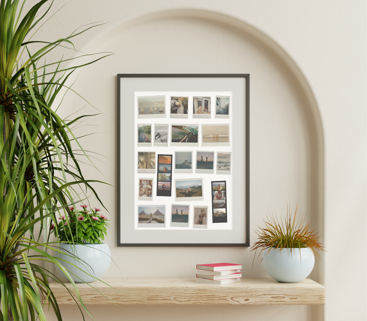 Póster de Polaroids blanco personalizable