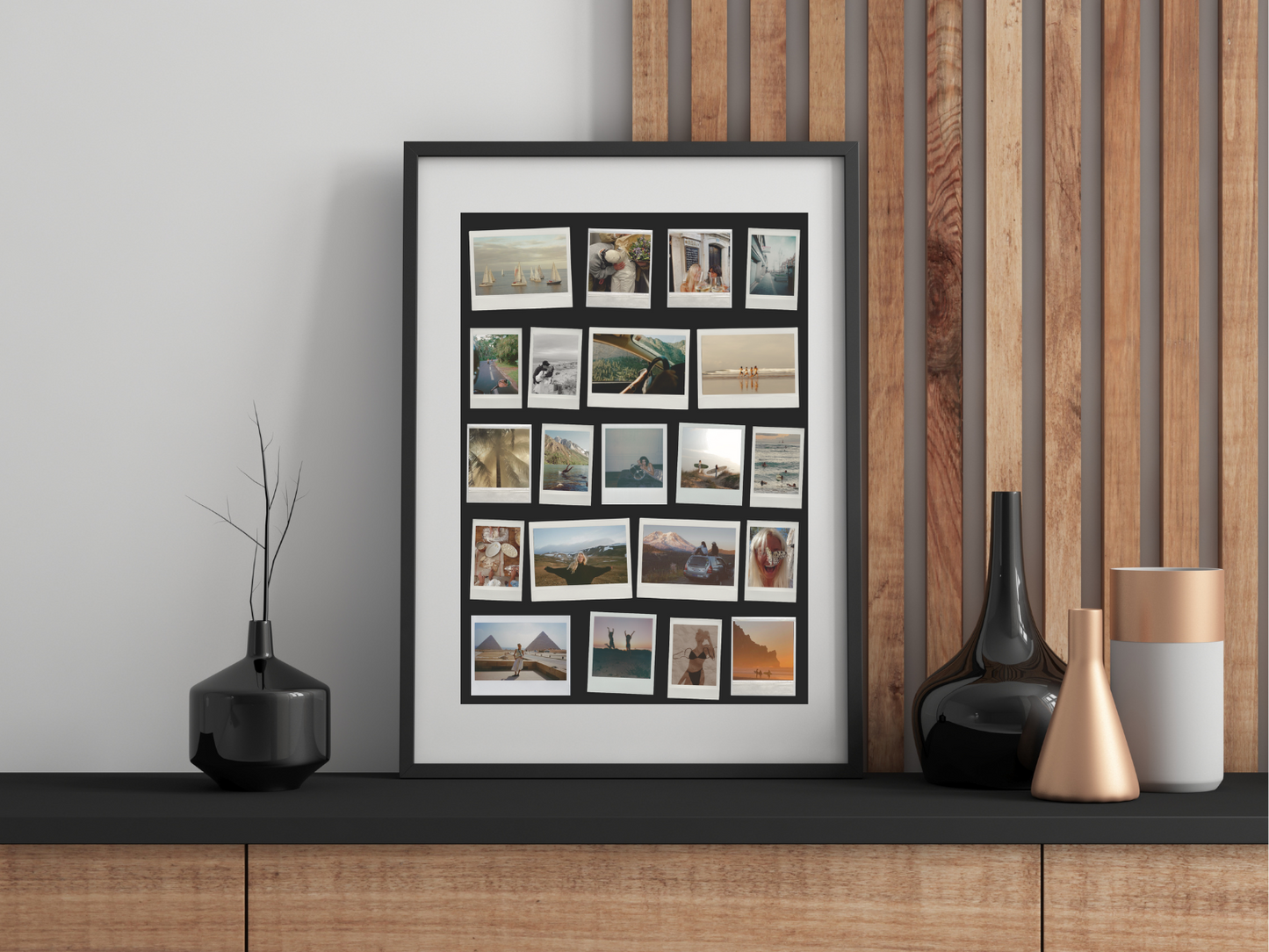 Póster de Polaroids negras personalizable