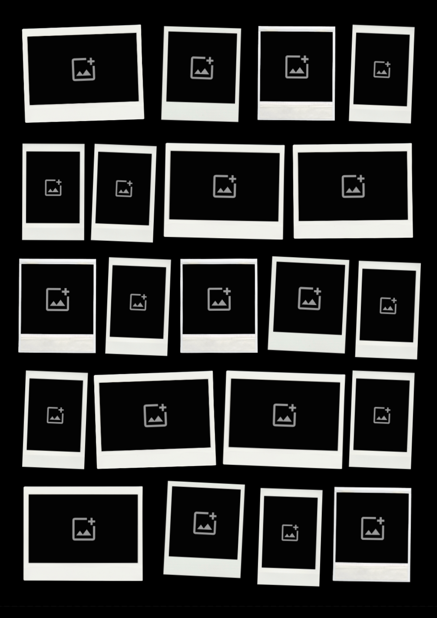 Póster de Polaroids negras personalizable