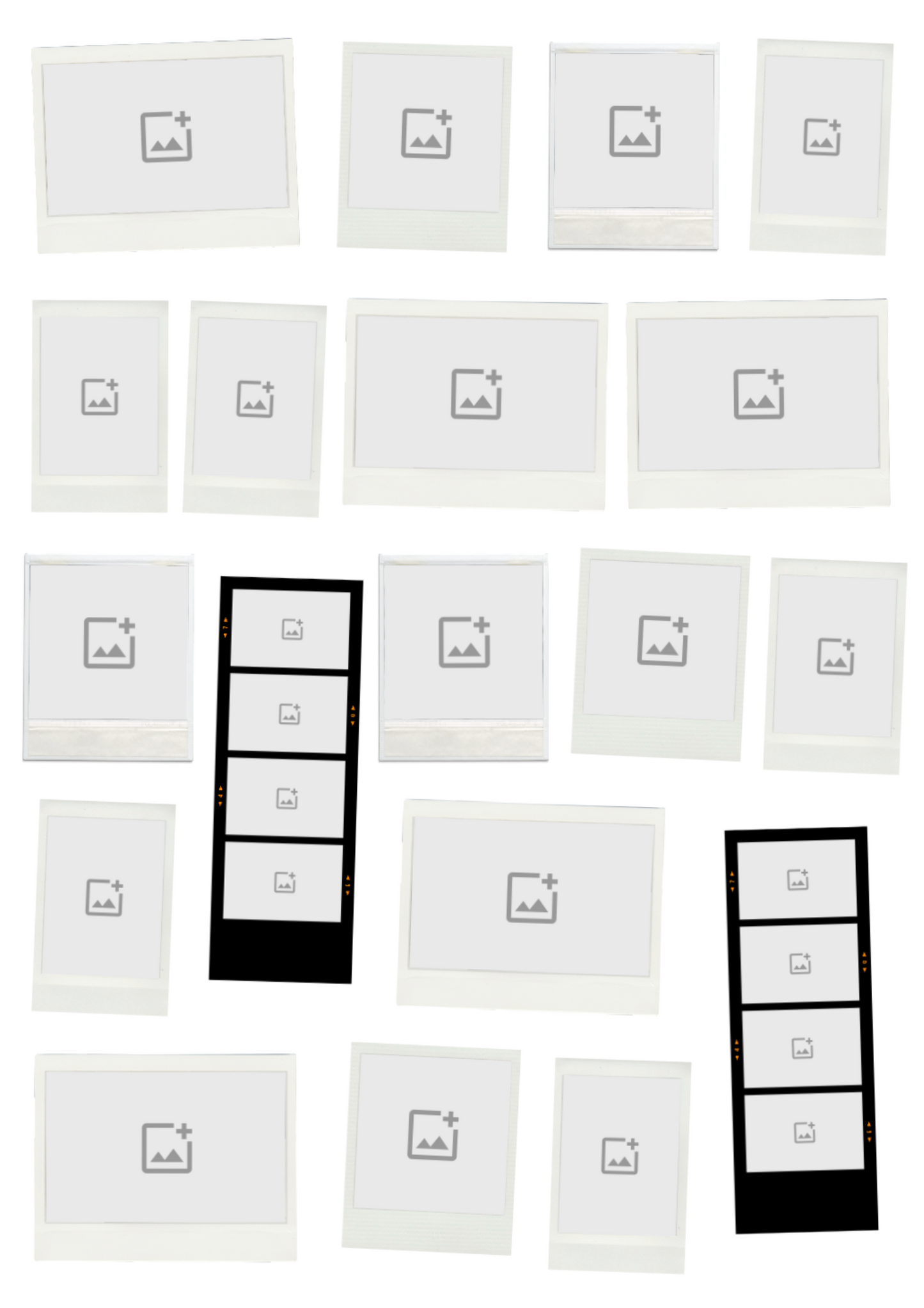 Póster de Polaroids blanco personalizable