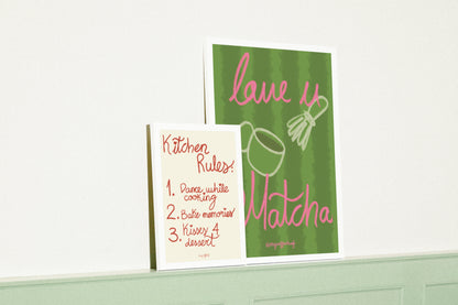 Love you so Matcha Póster